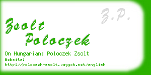 zsolt poloczek business card